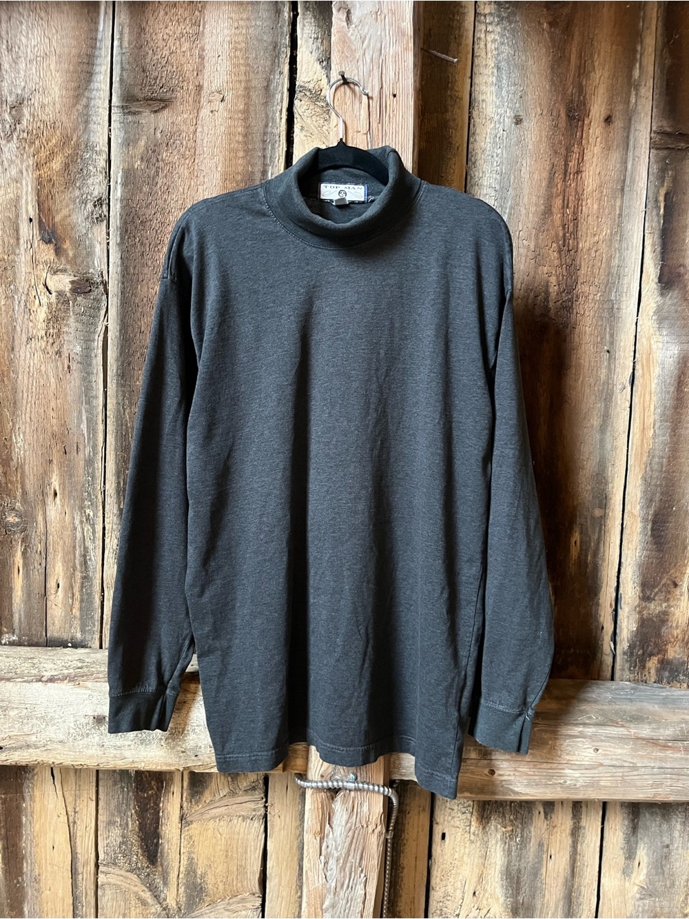 Topman Men's Dark Gray Turtleneck Sweater